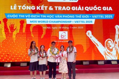 Học sinh Trường THPT chuyên Lê Hồng Phong đại diện Việt Nam dự thi Vô địch Tin học văn phòng thế giới 2025